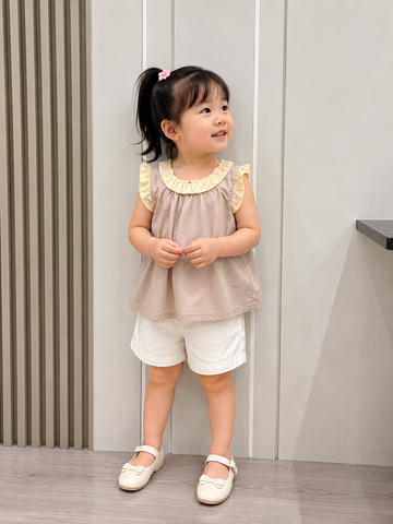  Hàng QC - Áo ba lỗ bèo thô vintage hàn quốc mùa hè cho bé gái