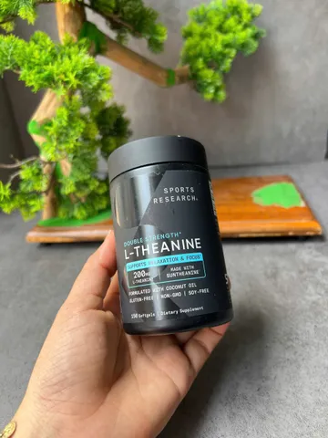 Viên uống giảm căng thẳng, tăng tập trung (không gây buồn ngủ) L-Theanine Sports Research L-Theanine 200mg (150 viên)