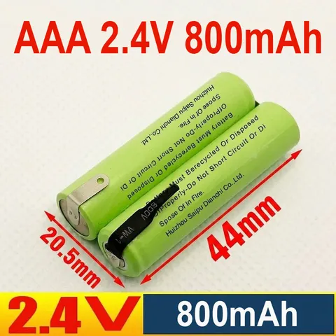 PIN NiMH AAA 2.4V 800mAh HÀN SẴN NIKEN 2 ĐẦU, DÀNH THAY THẾ CHO MÁY CẠO RÂU, TÔNG ĐƠ, MÁY TĂM NƯỚC VÀ CÁC THIẾT BỊ KHÁC