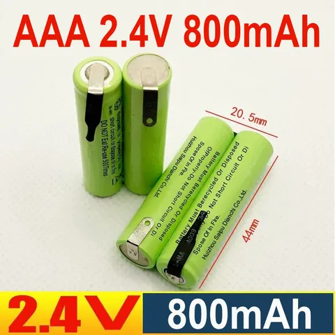 PIN NiMH AAA 2.4V 800mAh HÀN SẴN NIKEN 2 ĐẦU, DÀNH THAY THẾ CHO MÁY CẠO RÂU, TÔNG ĐƠ, MÁY TĂM NƯỚC VÀ CÁC THIẾT BỊ KHÁC