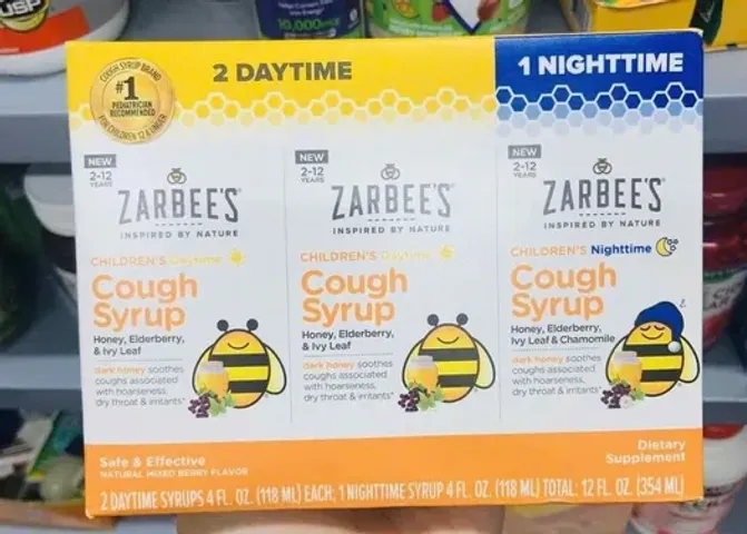 Siro giảm ho cho trẻ 2-12 tuổi Zarbee’s Cough Syrup 2 Daytime +1 Nighttime 118ml set 3 chai