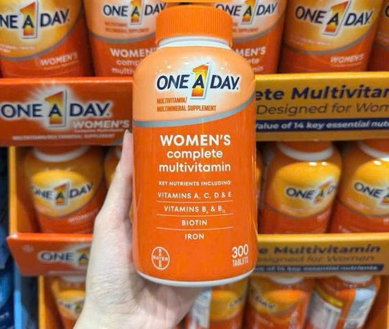 Viên uống Vitamin Tổng Hợp Bayer One A Day Women's Complete Multivitamin - 300 viên - Dành cho Nữ  Giới Dưới 50 Tuổi