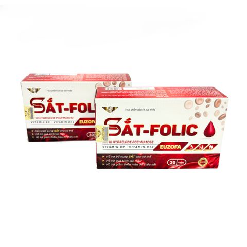 Viên Sắt Folic Cho Mẹ Bầu EUZOFA Bổ Sung Sắt Và Acid Folic – Hộp 30 viên