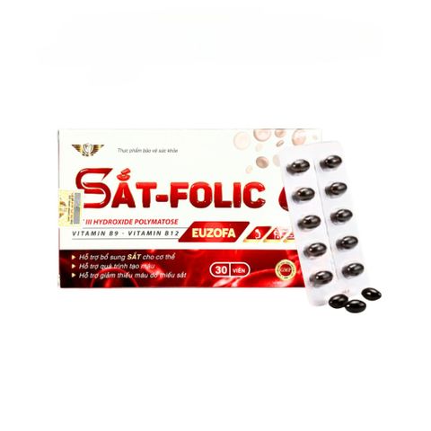 Viên Sắt Folic Cho Mẹ Bầu EUZOFA Bổ Sung Sắt Và Acid Folic – Hộp 30 viên