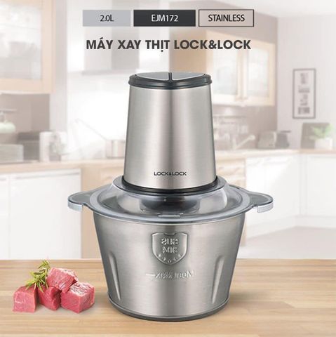Máy Xay Thịt LocknLock EJM172 – 2L, Cối Inox, Công Suất 300W