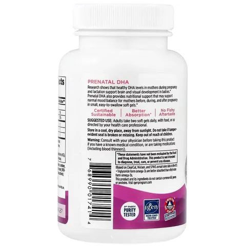 Viên uống DHA cho bà bầu Nordic Naturals Prenatal DHA 90 Softgels usa