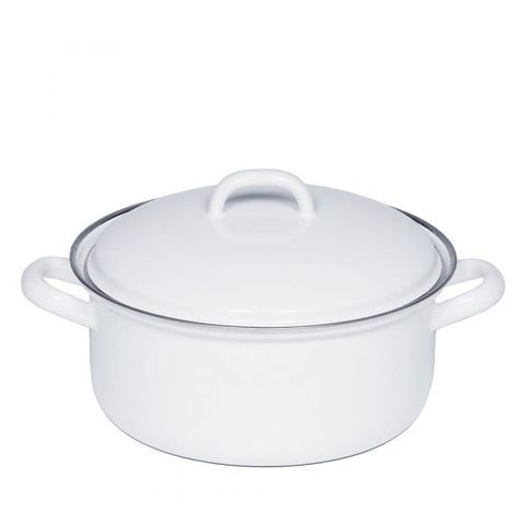 Nồi Dáng Thấp Kèm Nắp RIESS WEISS 0130-033 20cm 2L Trắng