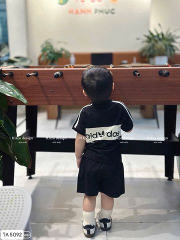 Bộ thun cotton thể thao cho bé trai mùa hè phong cách boy phố mặc di chơi