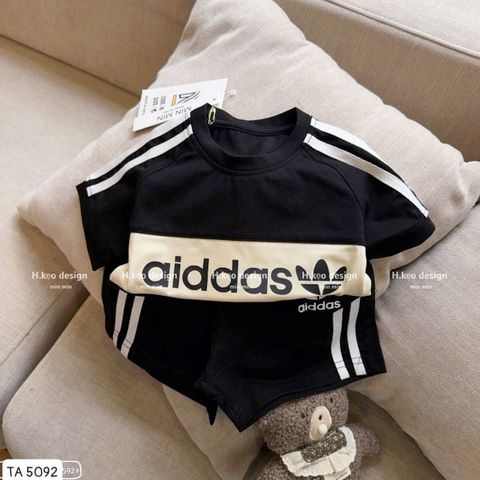 Bộ thun cotton thể thao cho bé trai mùa hè phong cách boy phố mặc di chơi
