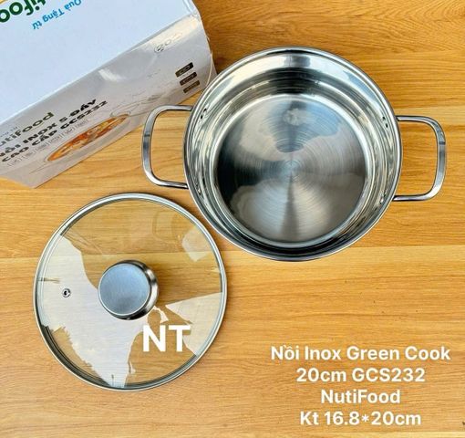 Nồi inox 5 đáy Green Cook 20cm GCS232 Nuti