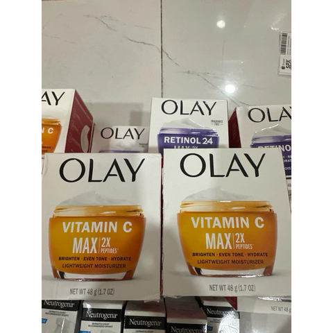 Kem Dưỡng Ẩm Trắng Da Olay Vitamin C Max 2X Peptides 48gr -  Làm Sáng Da bản Mỹ