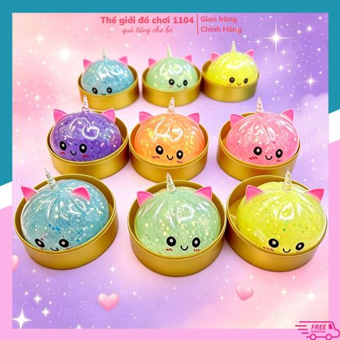 Hộp mù đồ chơi Squishy bánh bao Kỳ Lân gíup xả stress và tăng khả năng phối hợp tay mắt Thế giới đồ chơi 1104