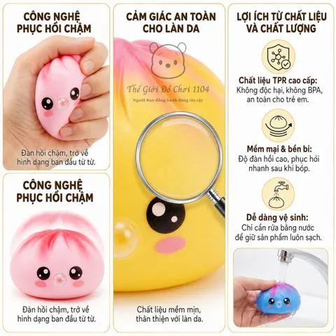 Hộp mù đồ chơi Squishy bánh bao Kỳ Lân gíup xả stress và tăng khả năng phối hợp tay mắt Thế giới đồ chơi 1104