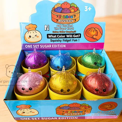 Hộp mù đồ chơi Squishy bánh bao Kỳ Lân gíup xả stress và tăng khả năng phối hợp tay mắt Thế giới đồ chơi 1104