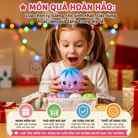 Hộp mù đồ chơi Squishy bánh bao Kỳ Lân gíup xả stress và tăng khả năng phối hợp tay mắt Thế giới đồ chơi 1104