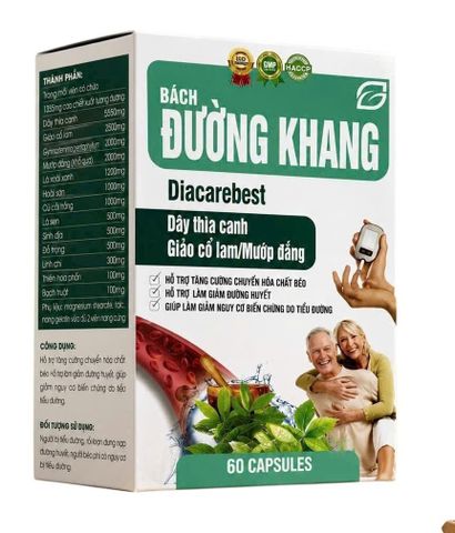 Hỗ trợ đái tháo đường bách đường khang diacarebest diamond diophaco (h/60v)