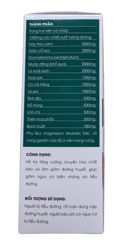 Hỗ trợ đái tháo đường bách đường khang diacarebest diamond diophaco (h/60v)