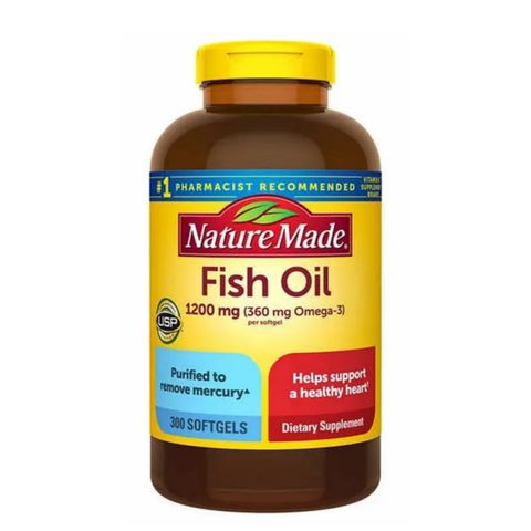 Dầu Cá Nature Made Fish Oil 1200 (360 mg Omega-3) 300 viên - Hỗ Trợ Sức Khỏe Tim Mạch/Thị Lực/Não Bộ - SP Chuẩn Mỹ