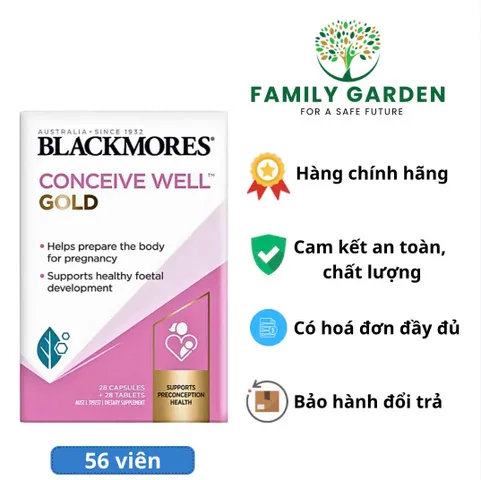 Viên uống giúp thụ thai - Blackmores Conceive Well Gold (56 viên)