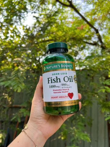 Viên uống dầu cá Mỹ Nature's Bounty Fish Oil 1400mg Omega-3 980mg (130 viên)
