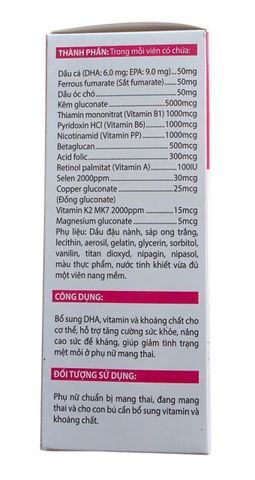 Bổ sung DHA, vitamin và khoáng chất cho mẹ bầu hàng chính hãng