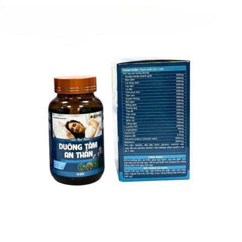 Viên Dưỡng Tâm An Thần Ngủ Ngon Thảoo Dượcc Hỗ Trợ Người Khó Ngủ - Chai 30 Viên