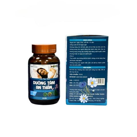 Viên Dưỡng Tâm An Thần Ngủ Ngon Thảoo Dượcc Hỗ Trợ Người Khó Ngủ - Chai 30 Viên