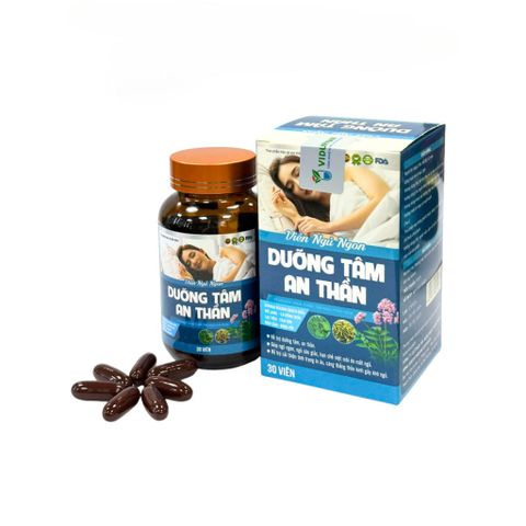 Viên Dưỡng Tâm An Thần Ngủ Ngon Thảoo Dượcc Hỗ Trợ Người Khó Ngủ - Chai 30 Viên