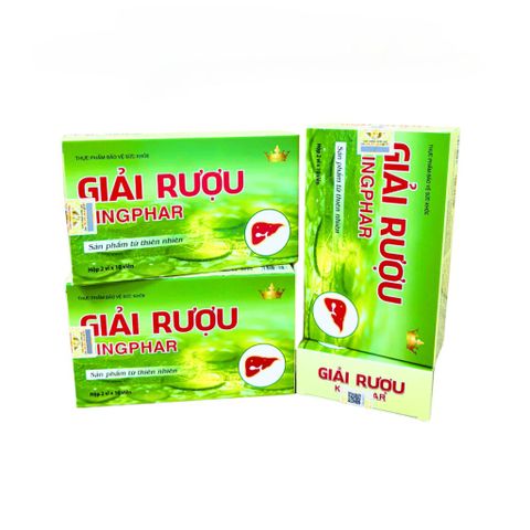 TPBVSK Giải Rượu KINGPHAR Hỗ Trợ Bảo Vệ Chức Năng Gan Giảm Cảm Giác Mệt Mỏi – Hộp 2 vỉ x 10 viên