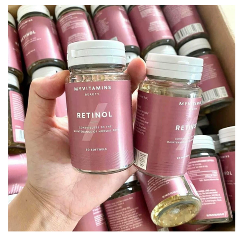 Viên uống Retinol Myvitamins Beauty 90 viên làm sáng da , duy trì sự trẻ đẹp