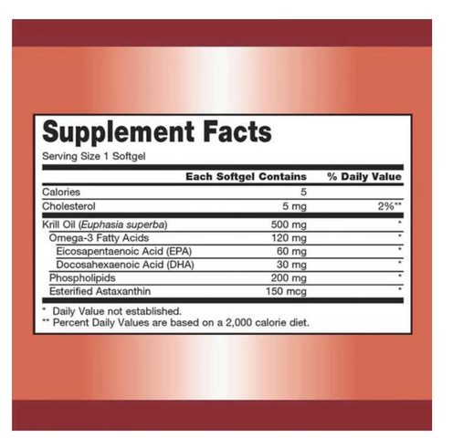 Viên uống Kirkland Signature Krill Oil 500mg - Hỗ trợ sức khỏe tim mạch, chiết xuất từ nhuyễn thể Nam Cực, 160 viên. 766242