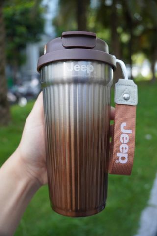 Cốc giữ nhiệt Jeep 550ml hiện đại, sang trọng, inox 316, kèm ống hút silicon thực phẩm an toàn