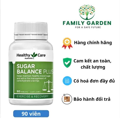Viên Uống duy trì Đường Huyết ổn định - Healthy Care Sugar Balance Plus (90 viên)