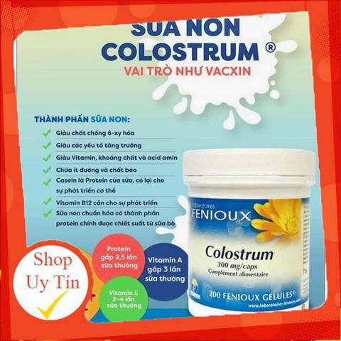 Sữa non Pháp Fenioux Colostrum phát triển não bộ hộp 200 viên