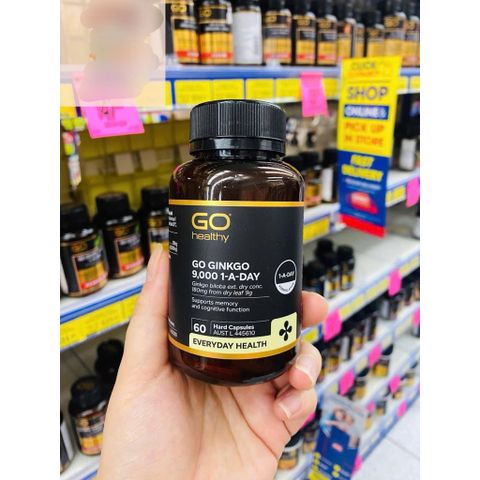 Bổ não ginkgo Go Healthy 9000mg tuần hoàn não