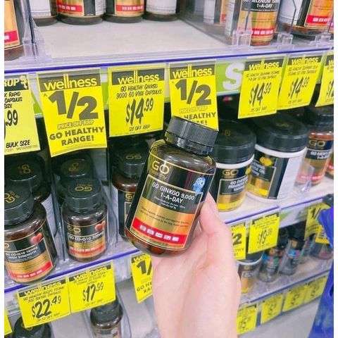 Bổ não ginkgo Go Healthy 9000mg tuần hoàn não