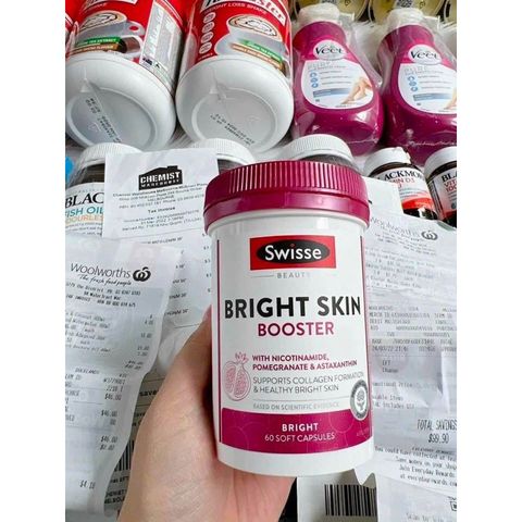 Viên Uống Trắng Sáng Da Cao Cấp, Tái Tạo Làn Da, Bảo Vệ Da Khỏi Ánh Sáng Gây Hại - Swisse Beauty Bright Skin - 60 Viên
