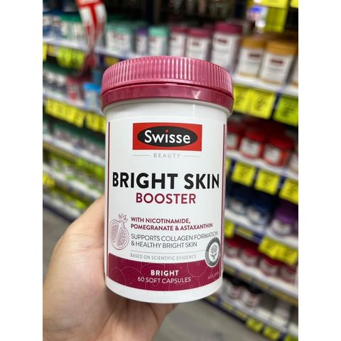 Viên Uống Trắng Sáng Da Cao Cấp, Tái Tạo Làn Da, Bảo Vệ Da Khỏi Ánh Sáng Gây Hại - Swisse Beauty Bright Skin - 60 Viên