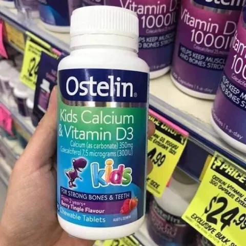 🦖🦖 CANXI KHỦNG LONG ostelin 90 viên CHO BÉ TỪ 2-13Years