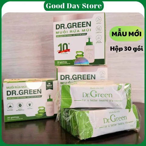 Muối Rửa Mũi Xoang Dr Green - Hỗ Trợ Rửa Mũi Cho Bé & Người Lớn, Giảm Khô Mũi, Dưỡng Ẩm, Sạch Khuẩn