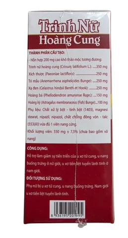 Hỗ trợ cải thiện u xơ tử cung Trinh nữ hoàng cung Nature Hòa Bình (C/30v)