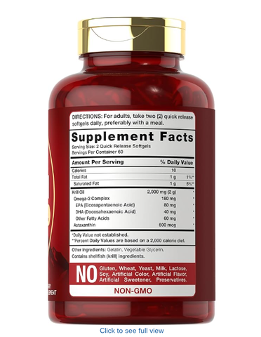 120 viên Dầu nhuyễn thể Carlyle Antarctic Krill Oil 2000mg Omega 3 - Bổ sung Omega-3 tốt cho tim mạch, não bộ, khớp và giảm viêm khớp.