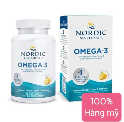 60 viên 650 mg Nordic Naturals Omega-3 690 mg –nordic naturals ultimate omega 2x