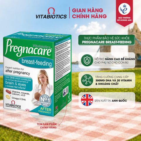 TPBVSK Pregnacare Breast-feeding Vitabiotics Bổ Sung Vitamin, Khoáng Chất, DHA & Omega-3 Cho Mẹ Đang Cho Con Bú – Hộp 84 Viên