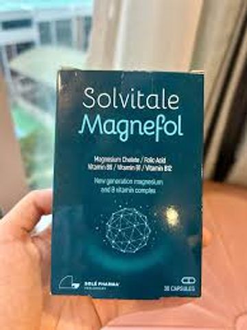 Viên uống Solvitale Magnefol 30v - Magie Xanh xuất xứ Châu Âu cung cấp Magie, acid folic, B1, B6, B12 cho cơ thể