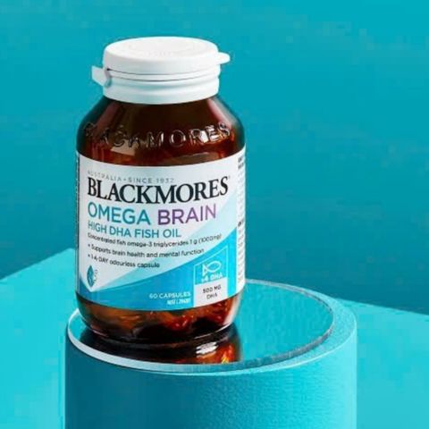 Dầu Cá Blackmores Omega Brain High DHA Fish Oil 60 viên - Tăng Cường Chức Năng Não Bộ/Tim Mạch/Thị Lực - SP Chuẩn Úc
