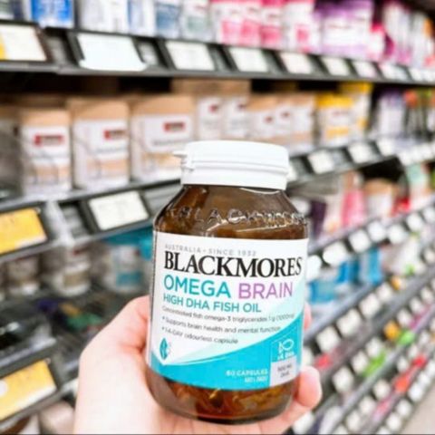 Dầu Cá Blackmores Omega Brain High DHA Fish Oil 60 viên - Tăng Cường Chức Năng Não Bộ/Tim Mạch/Thị Lực - SP Chuẩn Úc