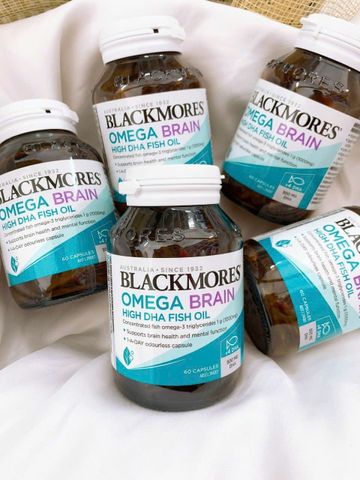 Dầu Cá Blackmores Omega Brain High DHA Fish Oil 60 viên - Tăng Cường Chức Năng Não Bộ/Tim Mạch/Thị Lực - SP Chuẩn Úc