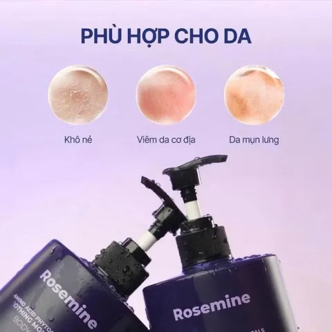 Sữa tắm Rosemine Amino Acid Phytochemicals Soothing Moisturizing 500ml 