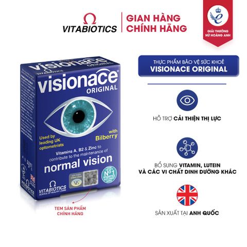 Thực Phẩm Bảo Vệ Sức Khỏe VISIONACE ORIGINAL Hỗ Trợ Cải Thiện Thị Lực Hộp 30 Viên Vitabiotics
